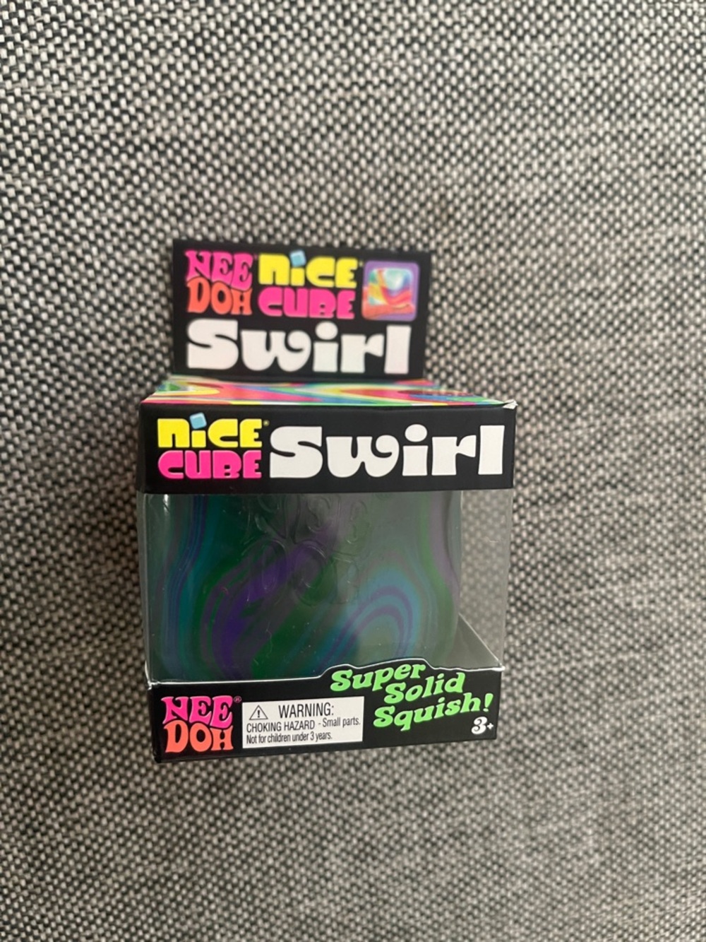 Nice Cube Swirl - Green & Purple Kids Squishy Toy